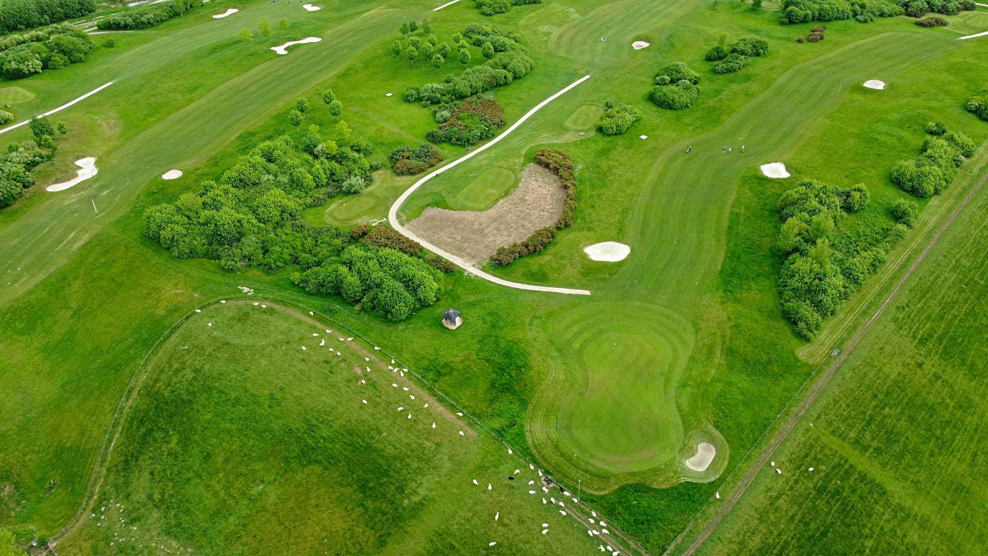 Golf course aerial view near Adare Manor